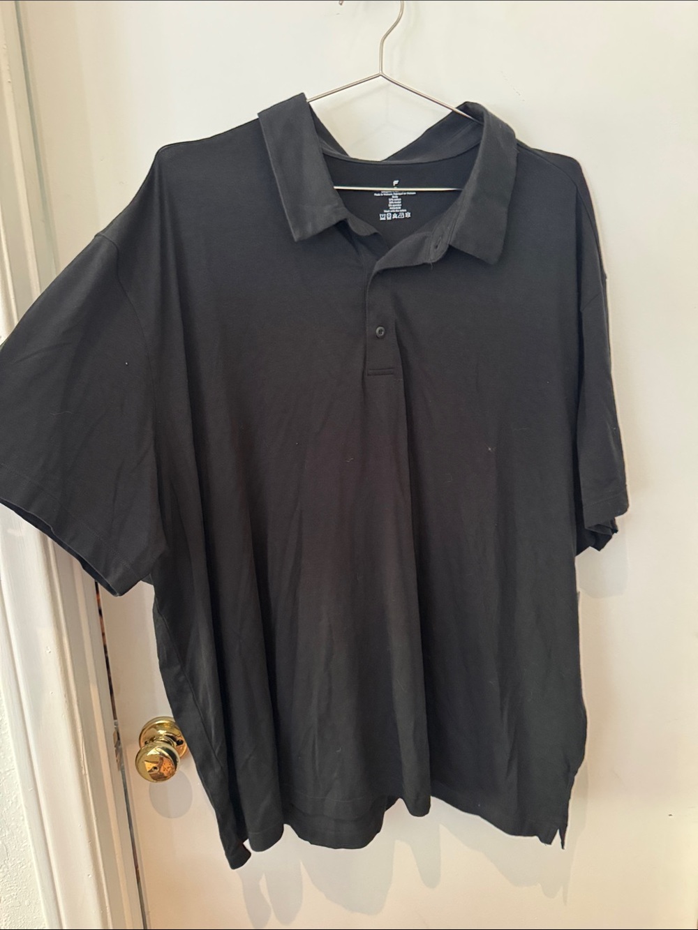 Fabletics Classic Black Men's Polo Shirt - Short Sleeve